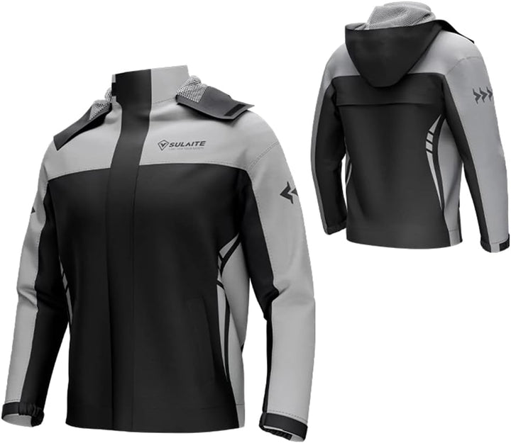 Lixada Wasserdichter Motorrad-Regenanzug für Männer und Frauen, Radfahren, Regenbekleidung, Jacke un