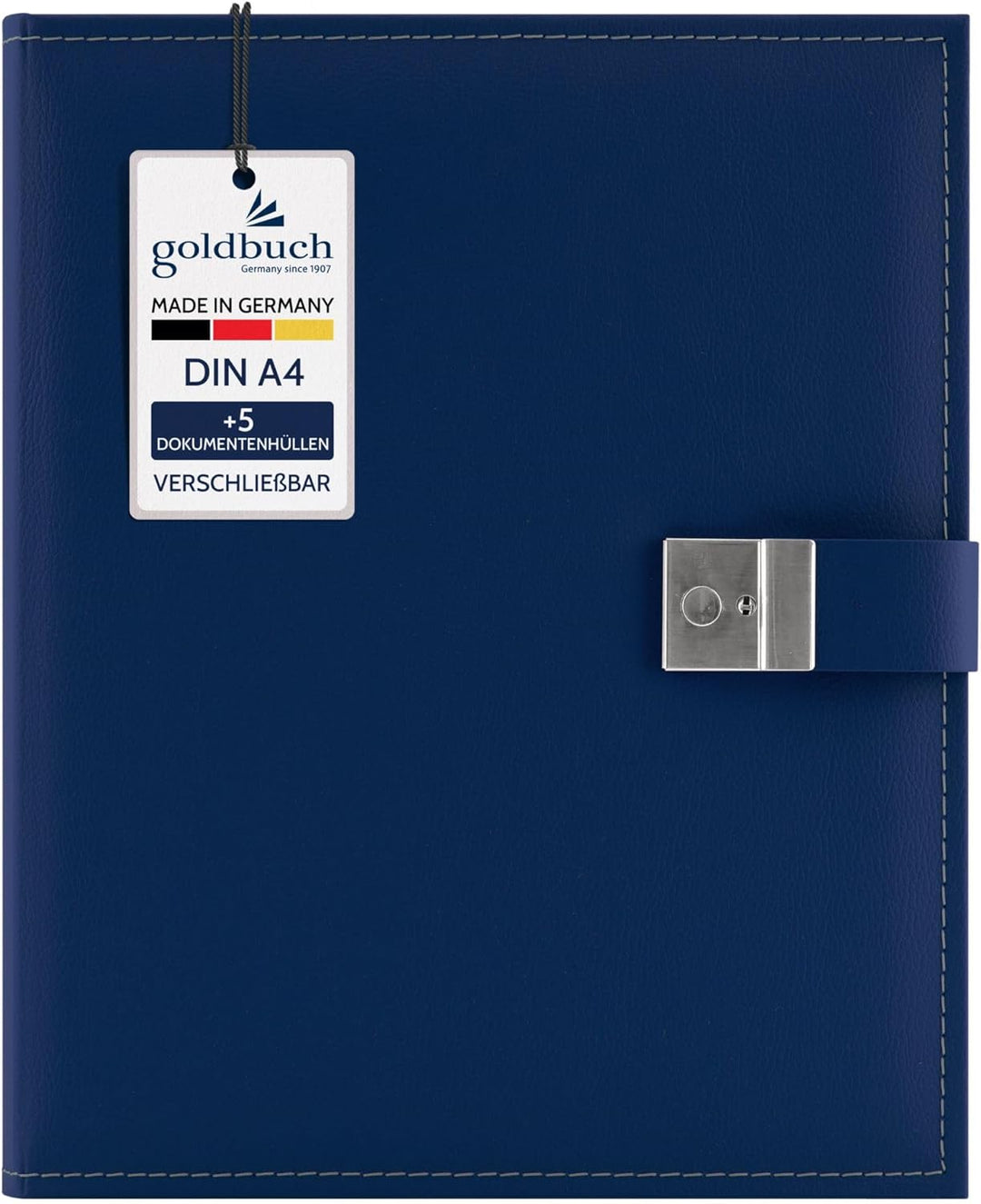 goldbuch 53818 Dokumentenmappe Cezanne für DIN A4 Unterlagen, Ringbuchmappe inklusive 5 Sichthüllen,