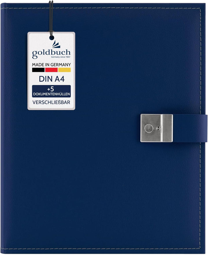 goldbuch 53818 Dokumentenmappe Cezanne für DIN A4 Unterlagen, Ringbuchmappe inklusive 5 Sichthüllen,