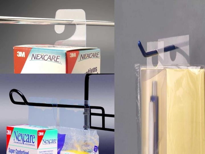 3M Hängetabs 1075, transparent, 5,1 x 5,1 cm, 250 Stück pro Packung (10 Tabs/Block 50 Pad/Pack), pra