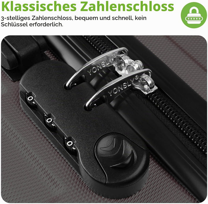 Trolley Koffer, Reisekoffer Suitcase, Rollkoffer Handgepäck, Hartschalenreisekoffer, Teleskopkoffer