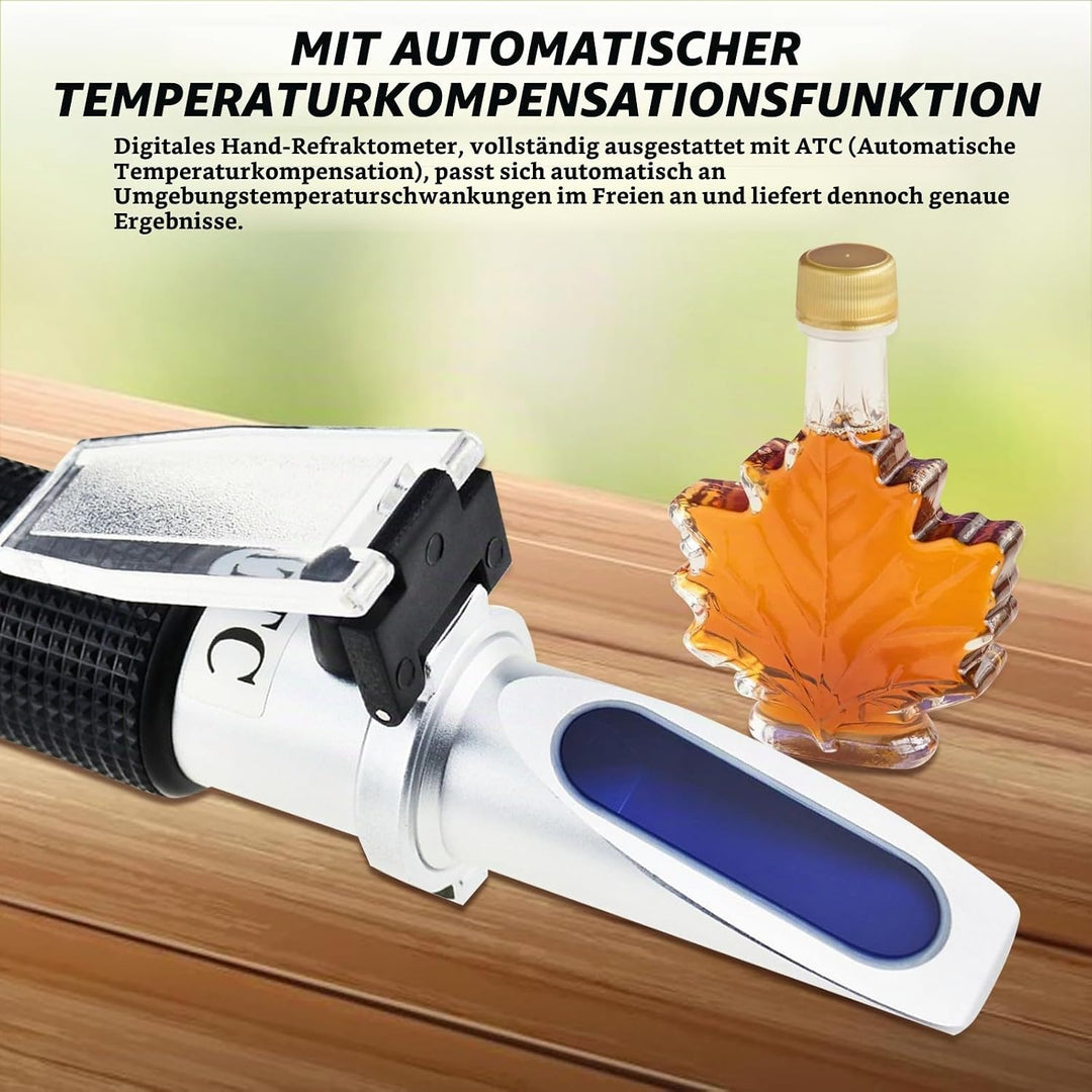 Brix-Refraktometer ATC-Bereich 0-10% Testen der synthetischen Bearbeitung Kühlmittel Ahornsaft Schne