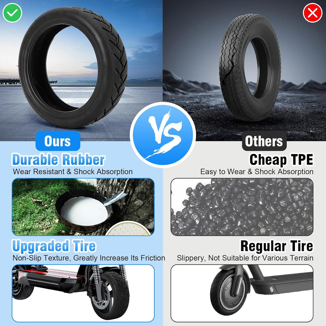 250x54 Tubeless Reifen mit Ventil für Xiaomi 4 Elektroroller, E Scooter Reifen Off-Road Vakuumreifen