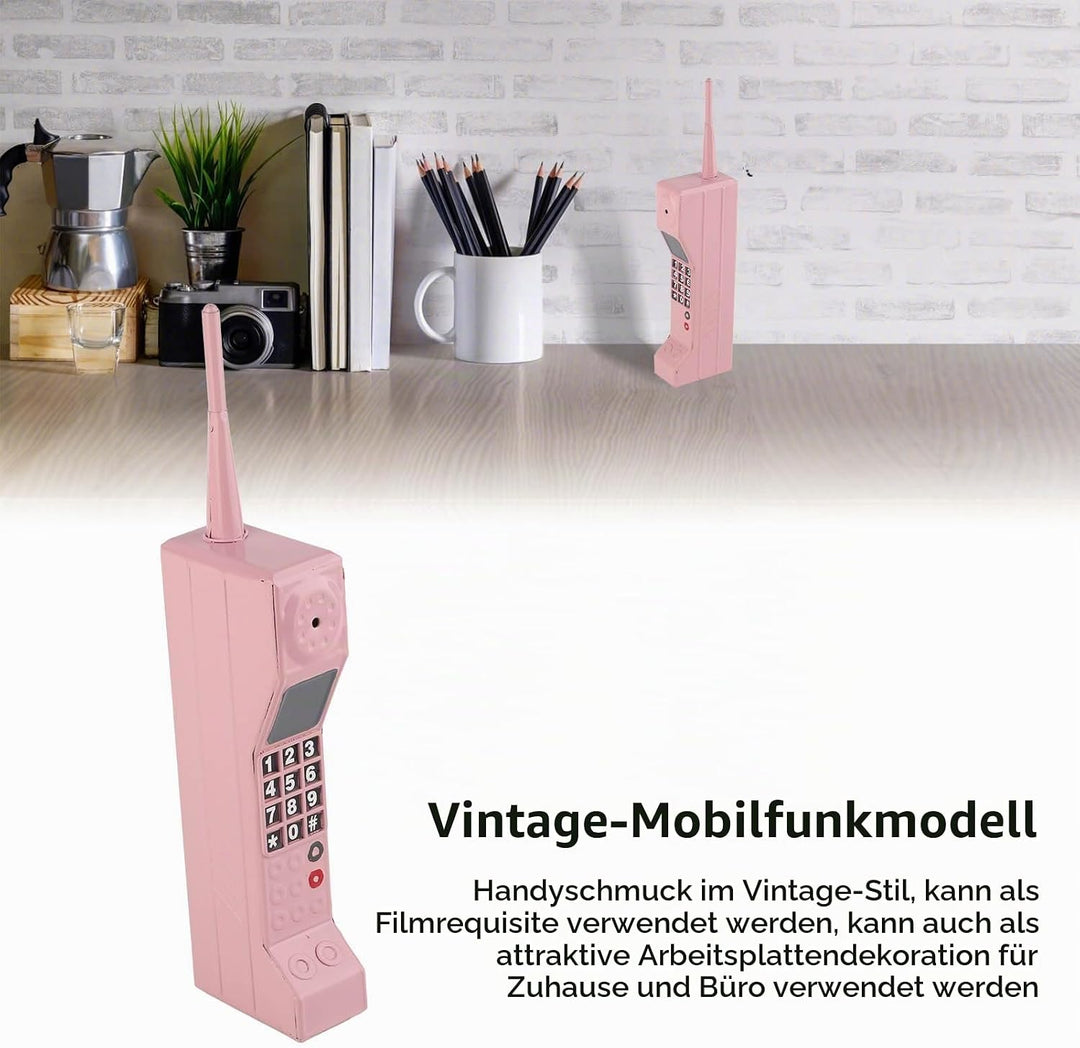 Fockety Retro-Handy, 80er 90er Altmodisches Tragbares Backstein-Ornament, Simulation, Fotografische
