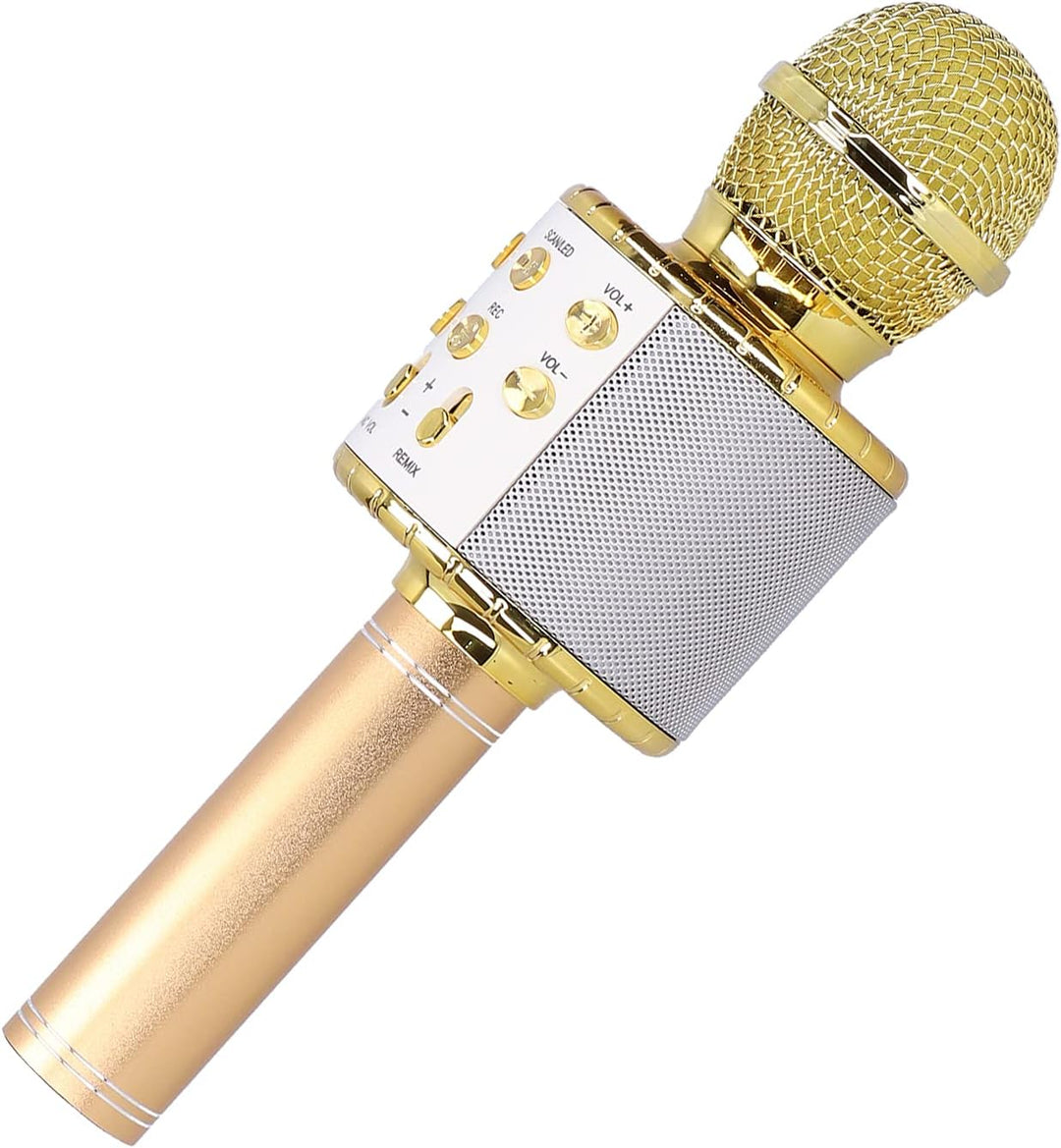 SEAFRONT Tragbarer Kabelloser Mikrofonlautsprecher für Karaoke-Partys mit LED-Licht und High-Fidelit