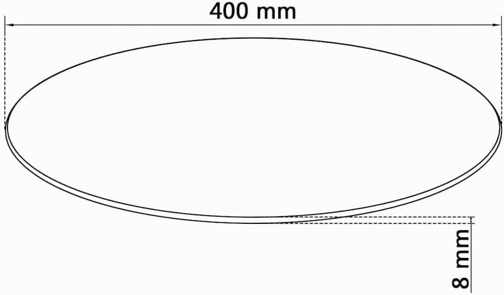 vidaXL Tischplatte Gehärtetes Glas Ø 400 mm Tisch Glasplatte Platte Esstisch Ø 40 cm Transparent, Ø