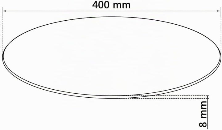 vidaXL Tischplatte Gehärtetes Glas Ø 400 mm Tisch Glasplatte Platte Esstisch Ø 40 cm Transparent, Ø