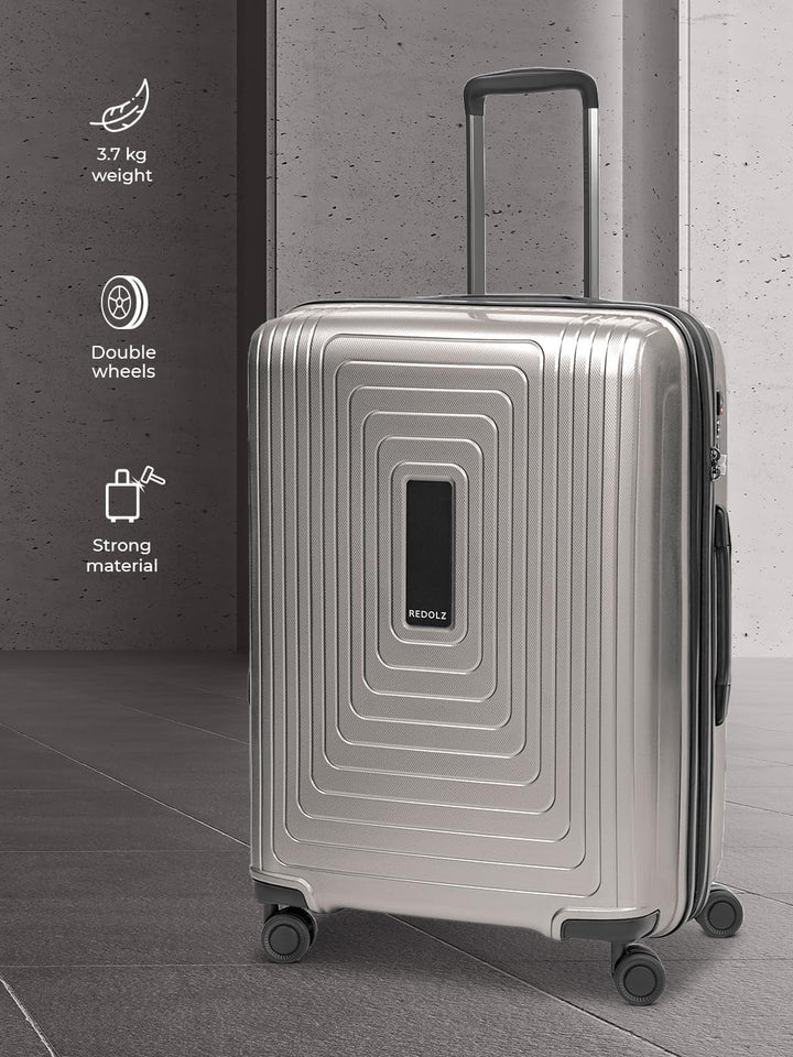 REDOLZ Mittelgrosser Hartschalen M+ Trolley | 46 x 30 x 66 cm | Koffer mit Dehnfalte von 82 auf 97 L