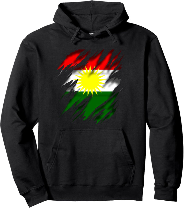 Kurdistan Kurdische Flagge Pullover Hoodie