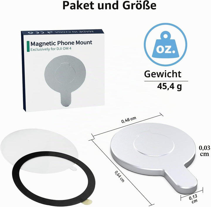 Aerbeis DJI Magnetische Ringklemmhalterung – für Magsafe DJI OM 6 / OM 5 / OM 4 / OM 4 SE Adapterhal