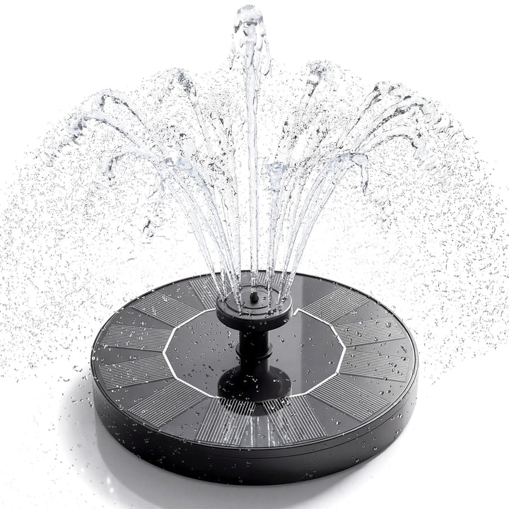 AISITIN Springbrunnen für Aussen, Solar Springbrunnen für Draussen mit 6 Verschiedene Fontänenstile,