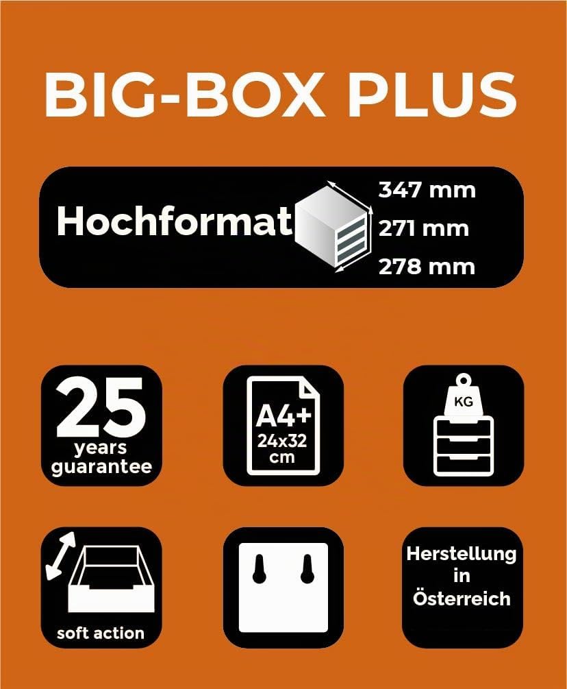 Exacompta 3094202D Ablagebox BeeBlue aus Recycling-Kunststoff mit 5 Schubladen für DIN A+ Dokumente.