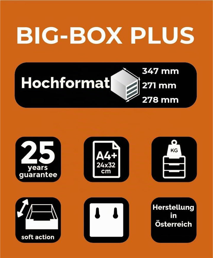 Exacompta 3094202D Ablagebox BeeBlue aus Recycling-Kunststoff mit 5 Schubladen für DIN A+ Dokumente.