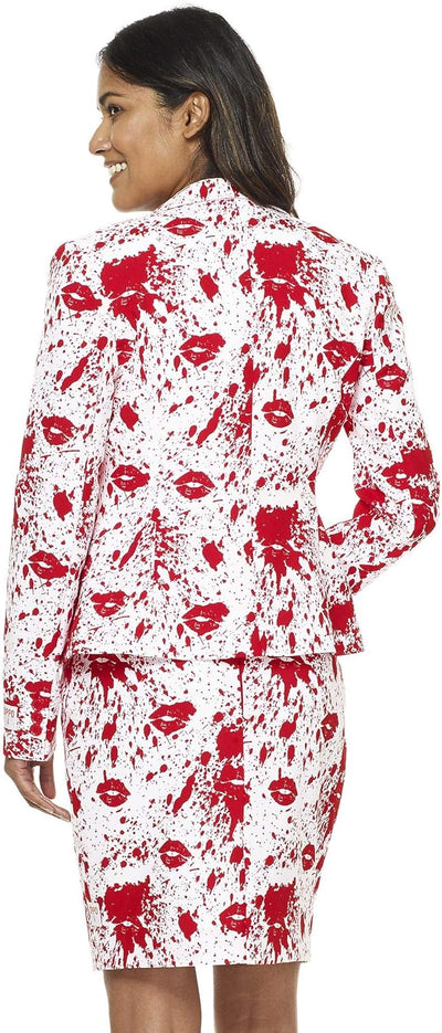 OppoSuits - Verrückter Anzug mit lustigen Prints für Damen - Komplettes Set: Jacke und Rock 34-38 Bl