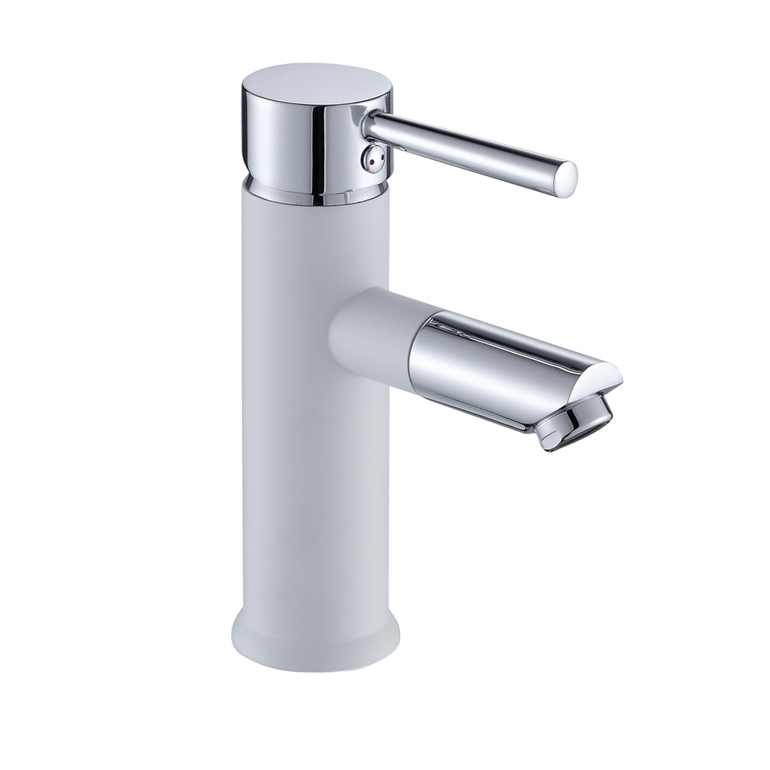 Florenta Wasserhahn Bad Messing Einhebel-Waschtischarmatur mit 50cm Anschluss, Chrom Einhandmischer