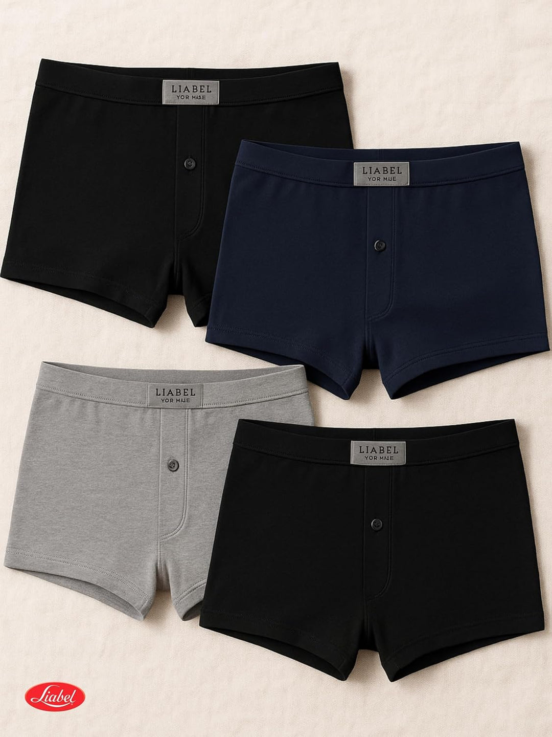 Liabel 6 Boxershorts für Herren, elastische Baumwolle, atmungsaktiv, Unterhosen-Set für Herren, bunt