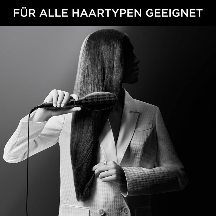 Rowenta x Karl Lagerfeld CF582L Glättbürste | für alle Haartypen | einfaches und schnelles Glätten |