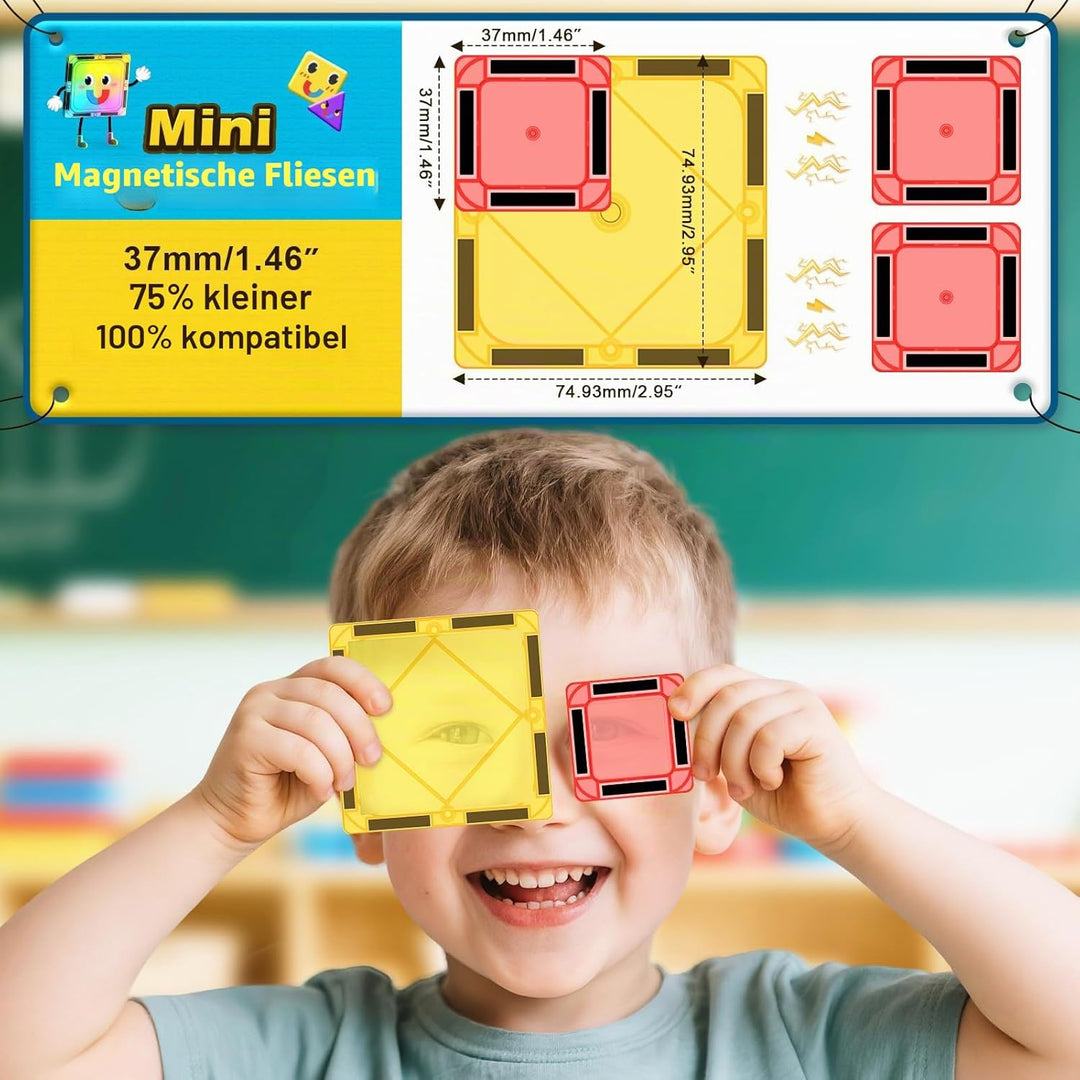 Magnetische Bausteine für Kinder,STEM-Magnetblöcke,Sensorisches Spielzeug,Kleinkindspielzeug,Bauspie
