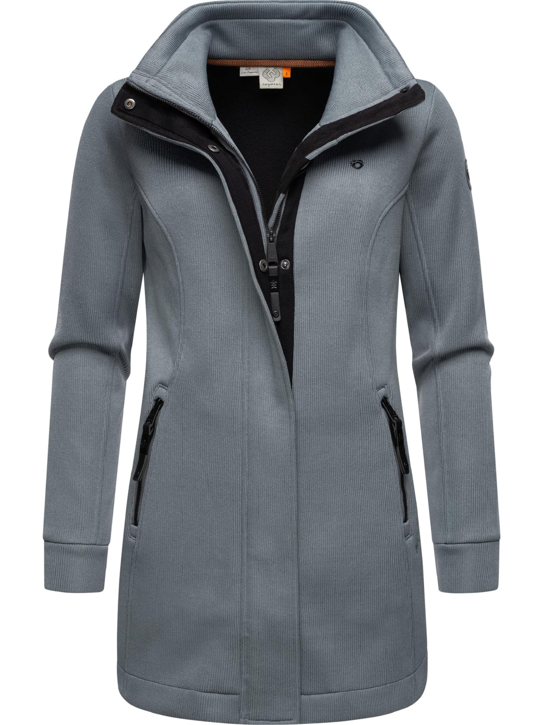Ragwear Damen Leichter Sweat-Übergangsmantel lang windabweisendl mit hohem Kragen Letrice Bonded XS-