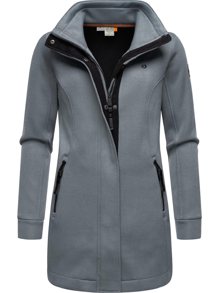 Ragwear Damen Leichter Sweat-Übergangsmantel lang windabweisendl mit hohem Kragen Letrice Bonded XS-