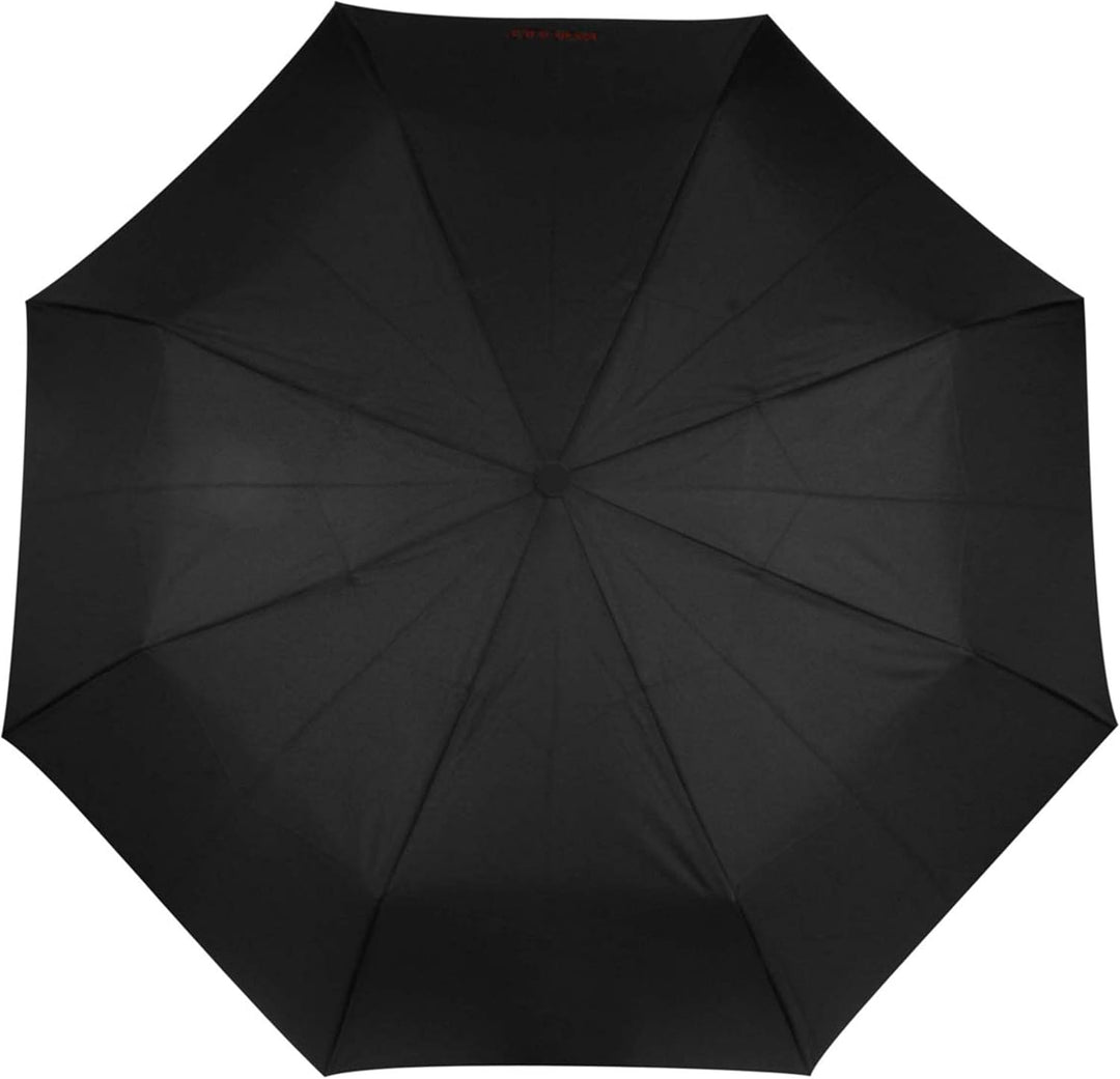 Isotoner Regenschirm für Damen, klein, automatisches Öffnen/Schliessen, Schwarz, one size, Schwarz