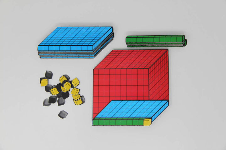 WISSNER 30601 aktiv lernen - Dienes Dezimal Rechensatz magnetisch 54 Teile - MAG-Pap° & ® 39595 akti