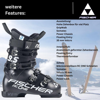 Fischer Damen Skischuhe Skistiefel Alpinskischuhe Alpin-Skistiefel Alpinstiefel für Frauen RC One 9.