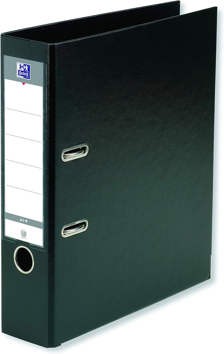 Oxford Smart Pro+ Ordner A4 80 mm PP/PP Schwarz 10er Stück, Schwarz