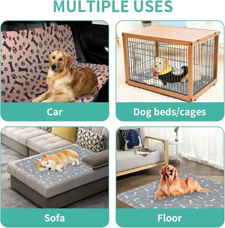 2 Stück 90*80cm Welpenunterlagen Waschbar, Wiederverwendbare Puppy Training Pads, rutschfeste und sa
