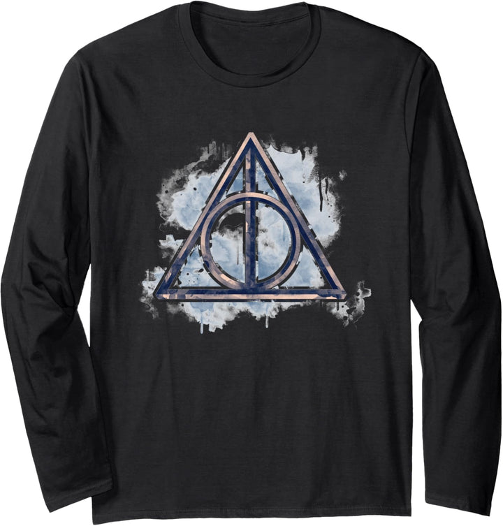 Harry Potter Painted Deathly Hollows Symbol Langarmshirt