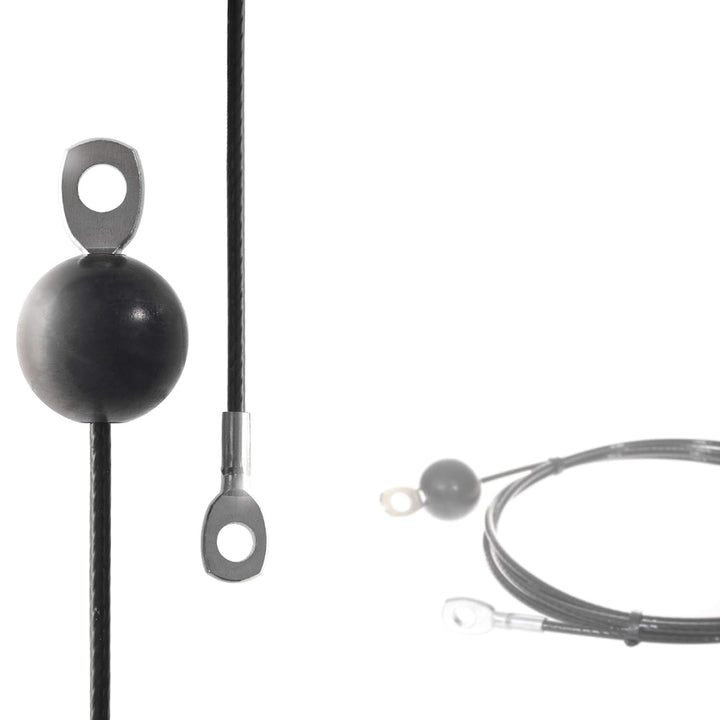 FVLFIL Drahtseile24 Stahlseil ummantelt für Fitnessgerät mit Ösen | 4mm (3 auf 4) Stärke | 140 kg Nu
