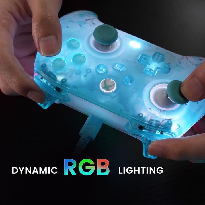 GameSir T7 Pro Floral – kabelgebundener Controller für Xbox Series X|S, Xbox One, Windows 10/11, Hal
