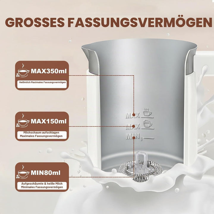 4-In-1 Elektrischer Milchaufschäumer: Automatischer Milchaufschäumer Für Heisse Kalte Milch Automati