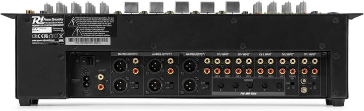Power Dynamics PDZM800 Audio Mischpult 3-Zonen Mixer für Lautsprecher Installationen - DSP, 5 Input