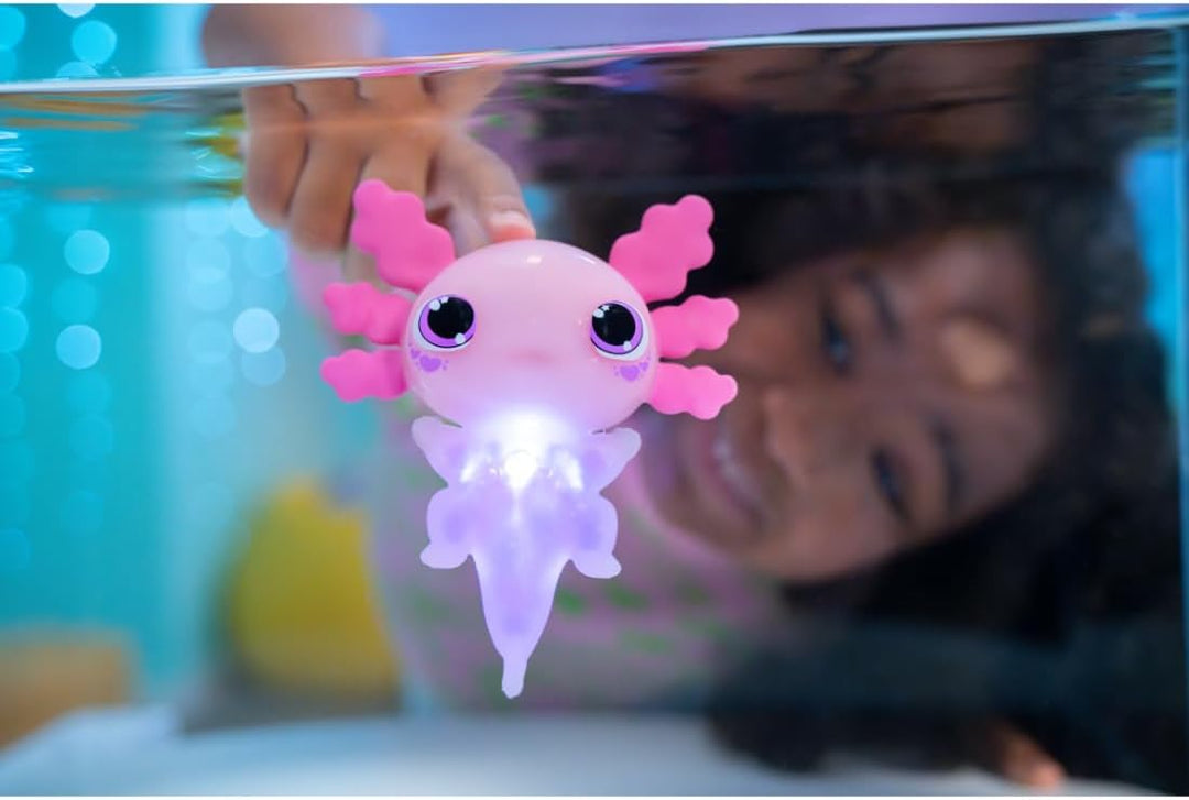 Animagic Let’s Glo Axolotl – Rosa, Elektronisches & Leuchtendes Haustier Kinder ab 4 Jahren, Sensori