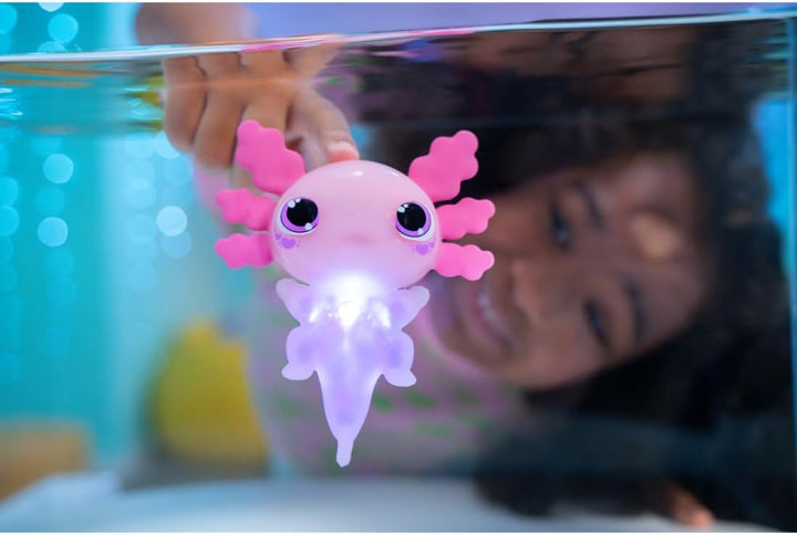 Animagic Let’s Glo Axolotl – Rosa, Elektronisches & Leuchtendes Haustier Kinder ab 4 Jahren, Sensori