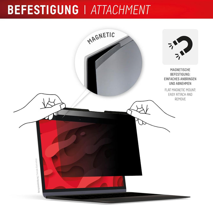 Displex PRIVACY SAFE Magnetischer 2-Wege Blickschutzfilter 14,4&