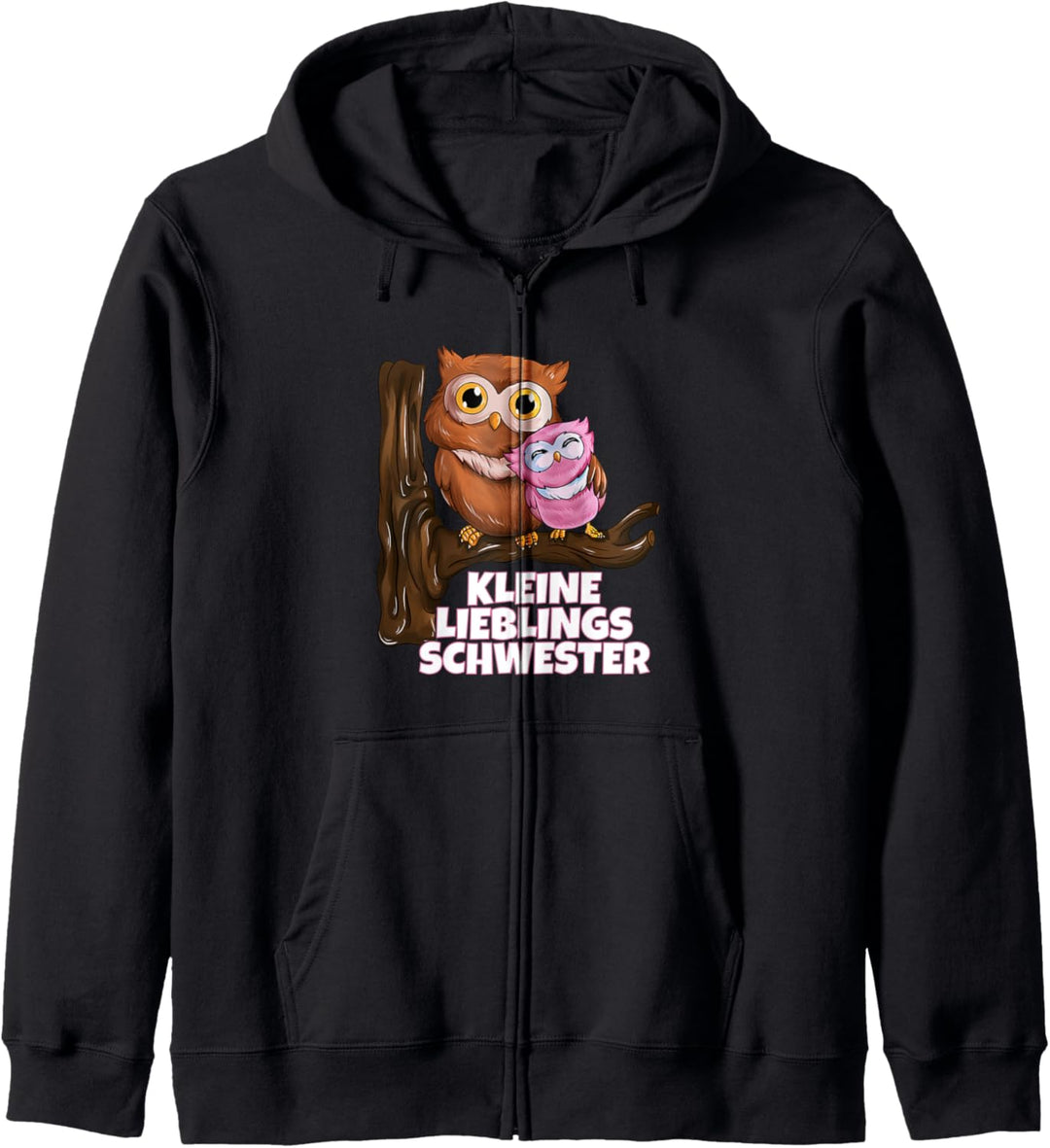 Geschwister Kinder Eule Schwester kleine Lieblingsschwester Kapuzenjacke