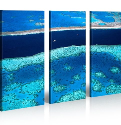 islandburner Bild Bilder auf Leinwand Great Barrier Reef Australien XXL Poster Leinwandbild Wandbild