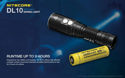 Nitecore Dl10 Tauchlampe, Schwarz, Einheitsgrösse