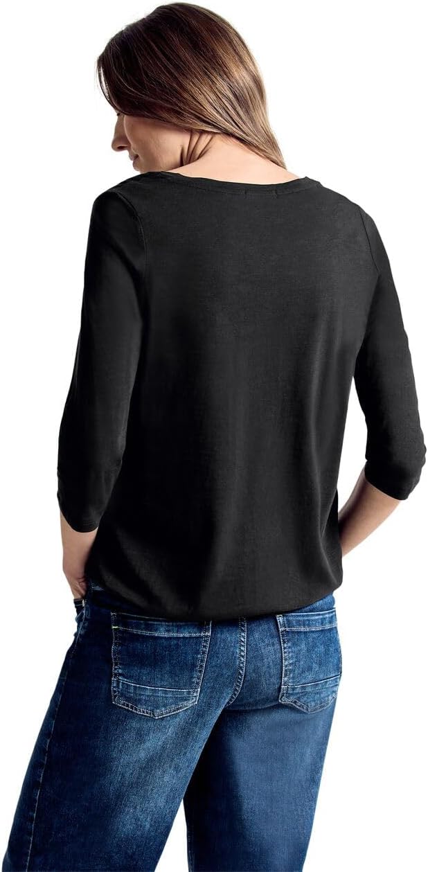 Cecil Damen T-Shirt XS Schwarz (Black), XS Schwarz (Black)