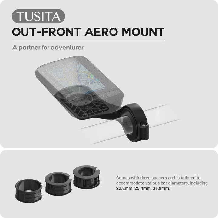 TUSITA Aero Out Front Halterung Kompatibel mit Wahoo ELEMNT ROAM V1 V2 GPS Fahrradcomputer