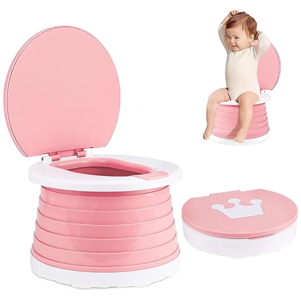Zusammenklappbarer Toilettensitz für Kinder, Töpfchen Für Kinder, Tragbares Reise-Klapptöpfchen Für