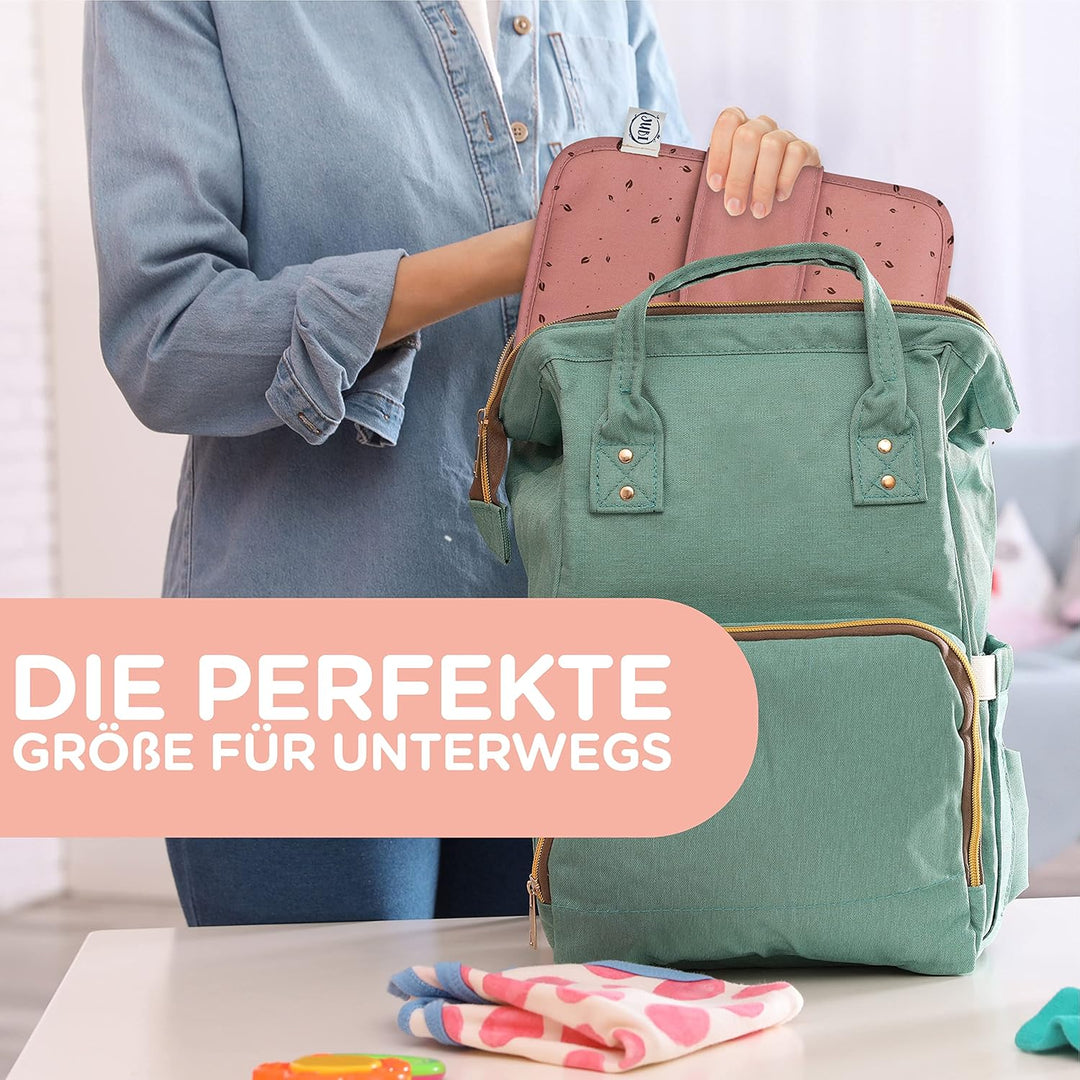 Jubi® Baby Windeltasche mit Wickelunterlage für unterwegs mit extra viel Platz - Kleine Wickeltasche