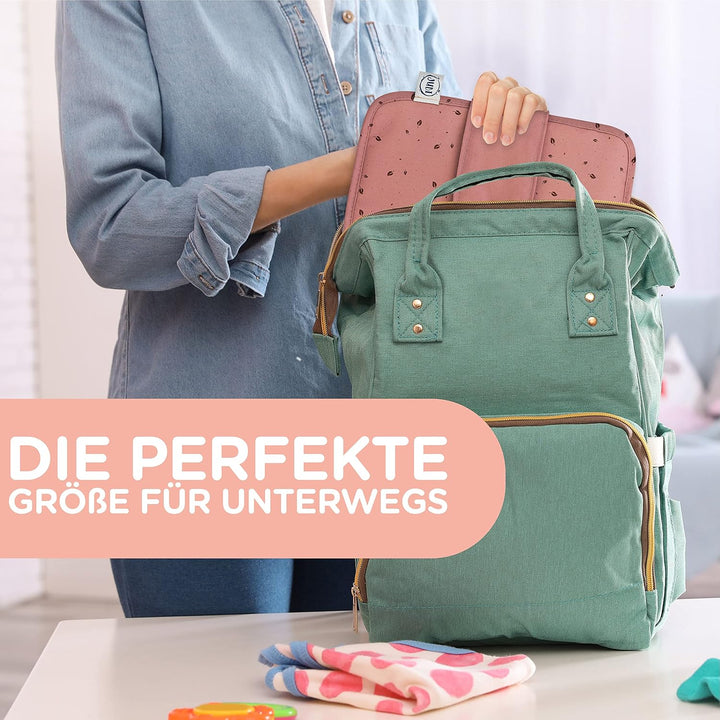 Jubi® Baby Windeltasche mit Wickelunterlage für unterwegs mit extra viel Platz - Kleine Wickeltasche