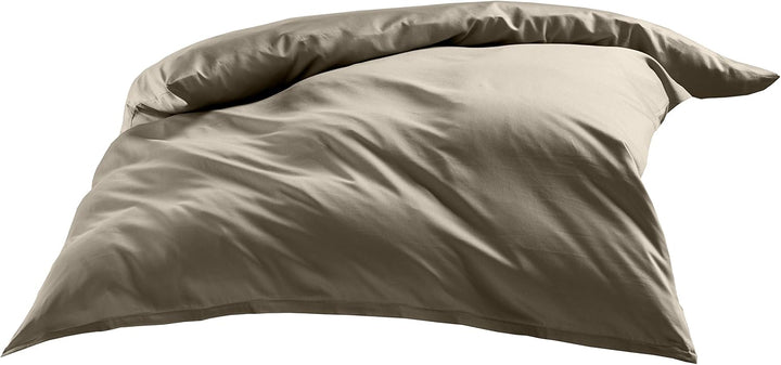 brauner Mako-Satin Baumwollsatin Bettbezug Uni einfarbig zum Kombinieren (200 cm x 220 cm, Braun) 20