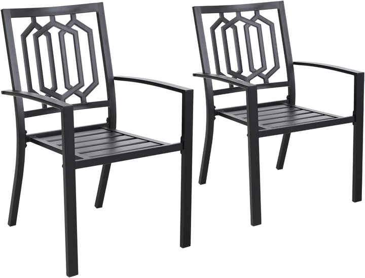 PHIVILLA Gartentisch und Stühle 4er Set Terrassentisch Stühle Metall Outdoor Bistro Gartenmöbel Sets