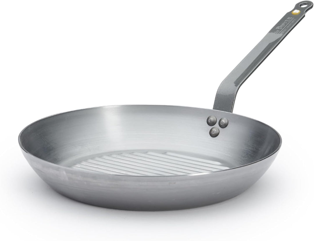 De Buyer - runde Grillpfanne MINERAL B aus Eisenstahl - 26cm Durchmesser - 5613.26, 26cm Durchmesser