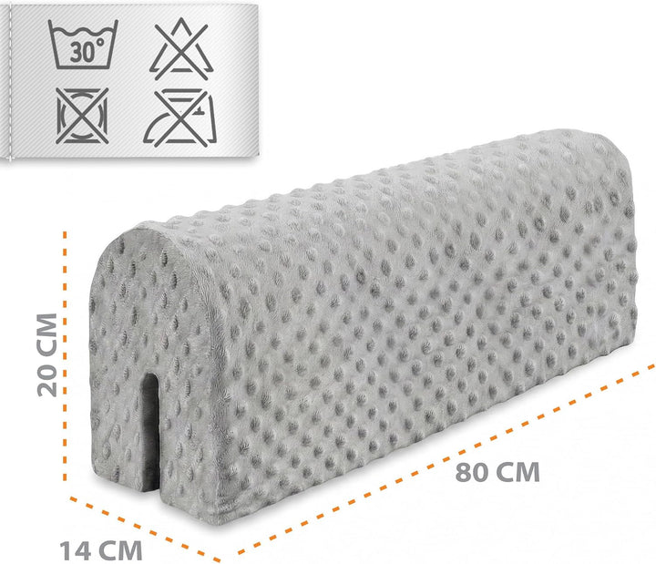 Bettkantenschutz für Kinderbetten Minky 80 cm - Schutz für Bettrahmen Baby Bett rausfallschutz für b