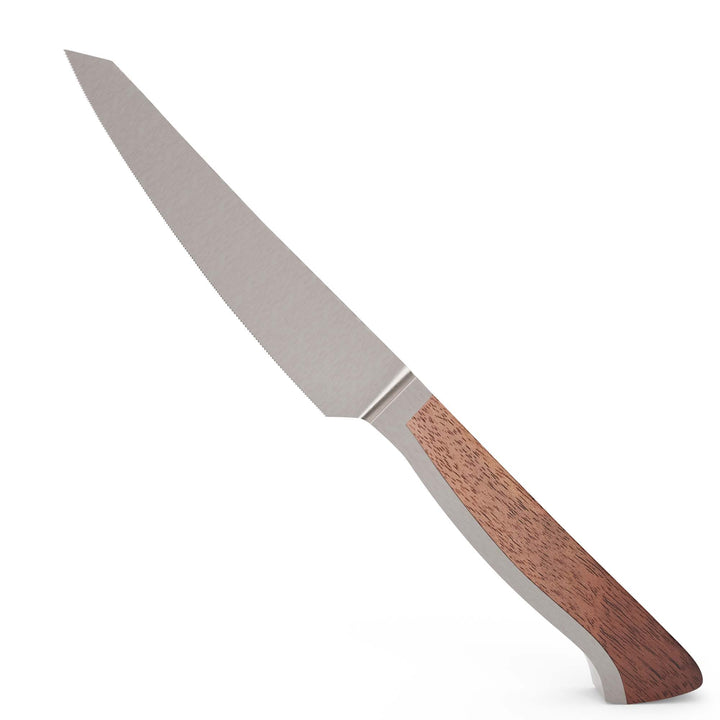 GÜDE Solingen - Steakmesser Gezahnt geschmiedet, 14 cm, Walnussholz, CAMINADA, Handmade Germany ohne